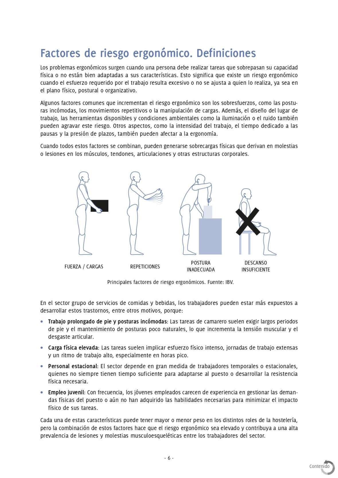 IBV - Guía riesgo ergonómico hostelería